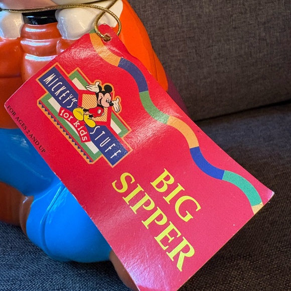 NWT Vintage Disney Goofy Big Sipper - Orange, Blue, Green - Picture 8 of 8